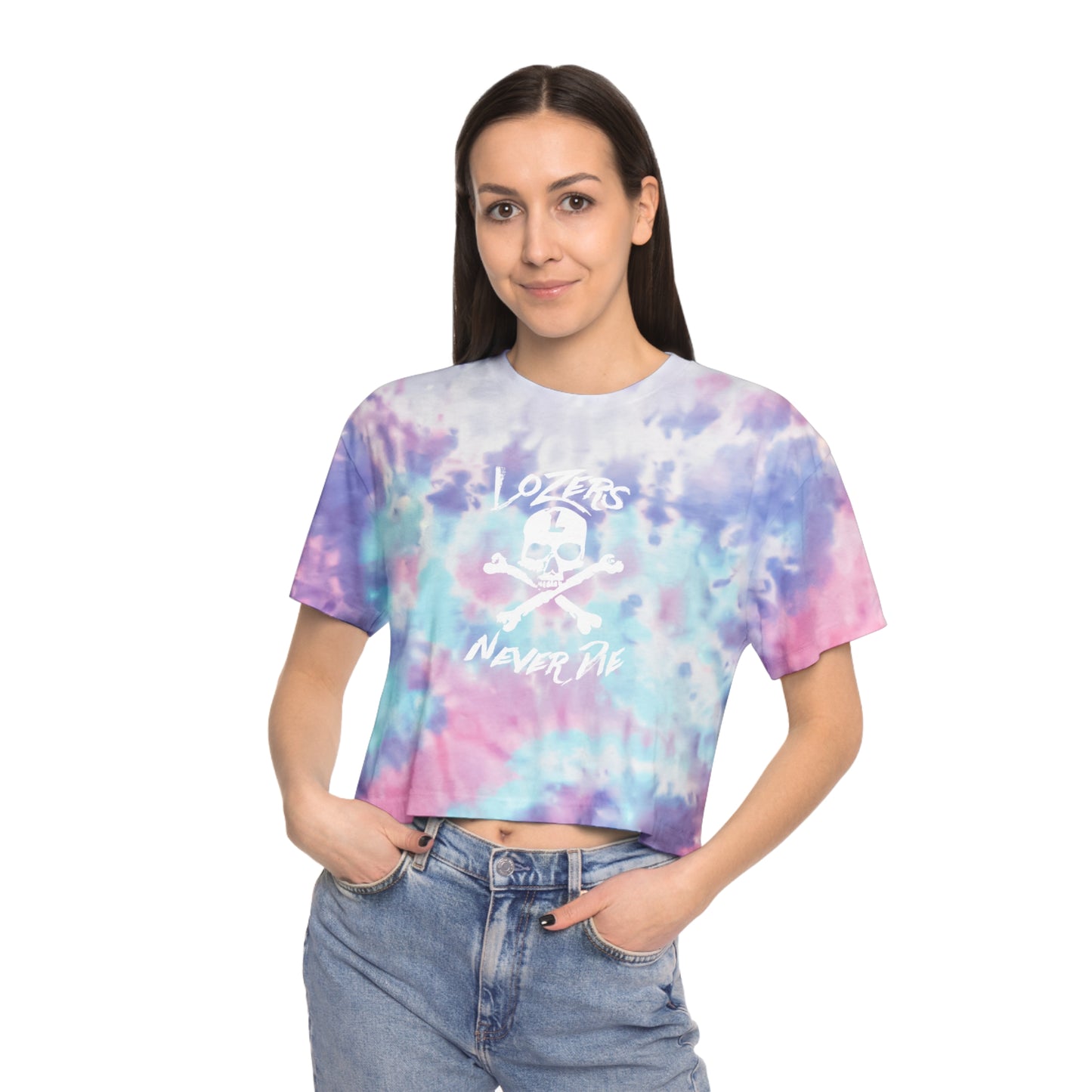 "Groovy Baby" Women's Tie-Dye Crop Tee