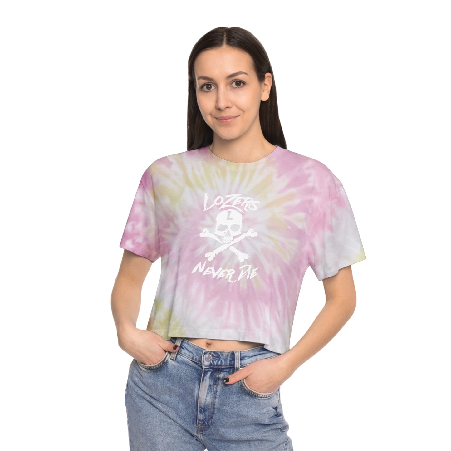 "Groovy Baby" Women's Tie-Dye Crop Tee