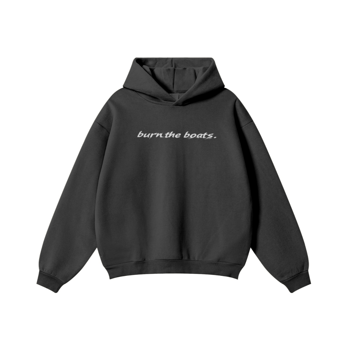 345GSM Unisex Fleece-Lined Zip-Up Pocket Hoodie Black