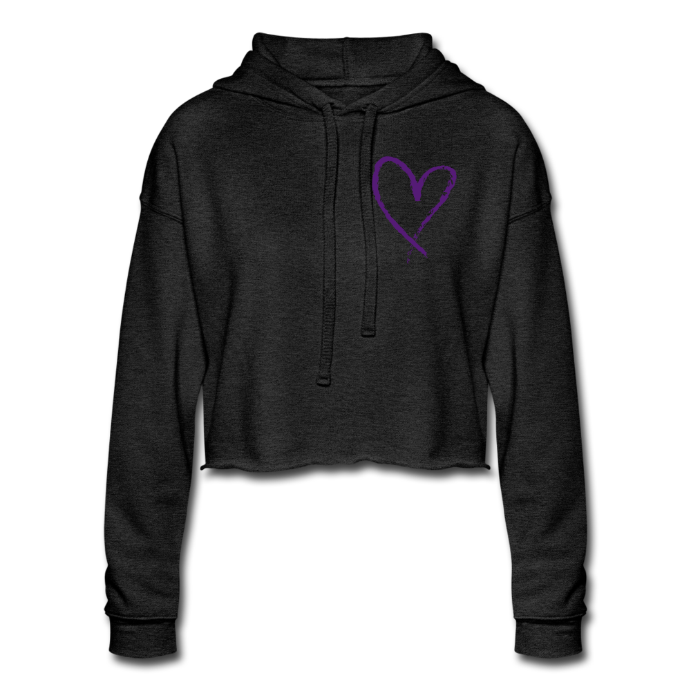 Women's Cropped Hoodie - deep heather