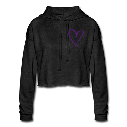 Women's Cropped Hoodie - deep heather