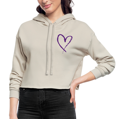 "LoVer" Cropped Hoodie - dust