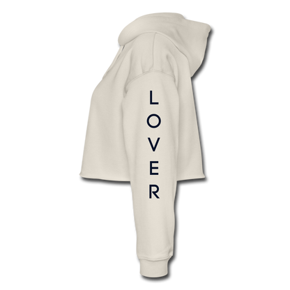 "LoVer" Cropped Hoodie - dust